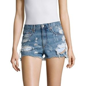 Rag & Bone Brokenland Justine Denim Shorts